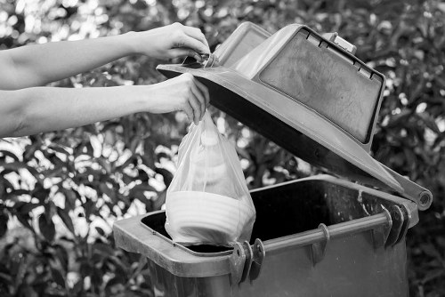 Waste management team sorting recyclables in Belsize Park